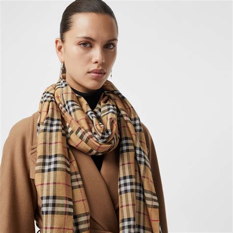 burberry metallic check silk and wool scarf|Burberry Check scarf sale.